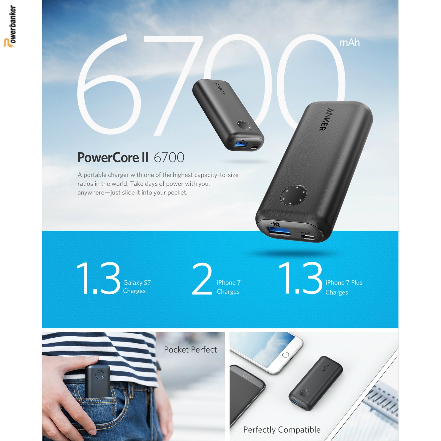 پاوربانک انکر Anker PowerCore 2 6700mAh