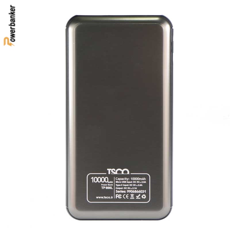 پاوربانک تسکو TSCO TP866L 10000mAh - فست شارژ