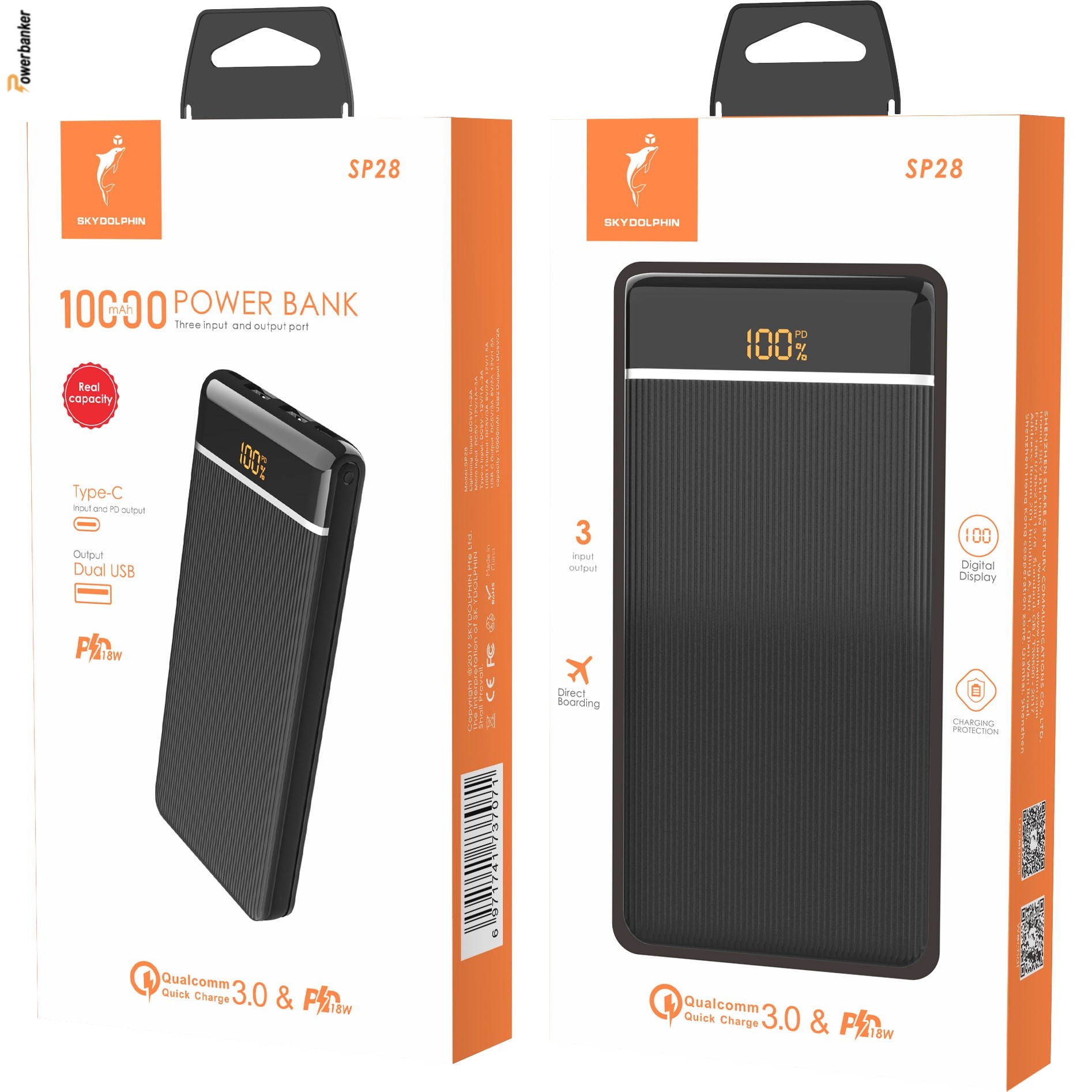 پاوربانک اسکای دلفین Skydolphin SP28 10000mAh