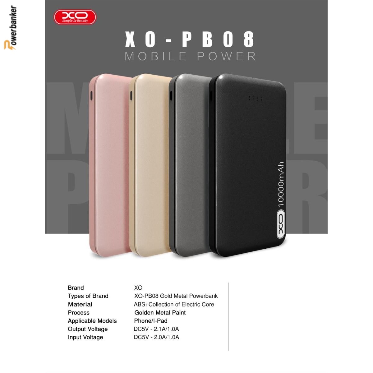 پاوربانک ایکس او XO PB08 10000mAh