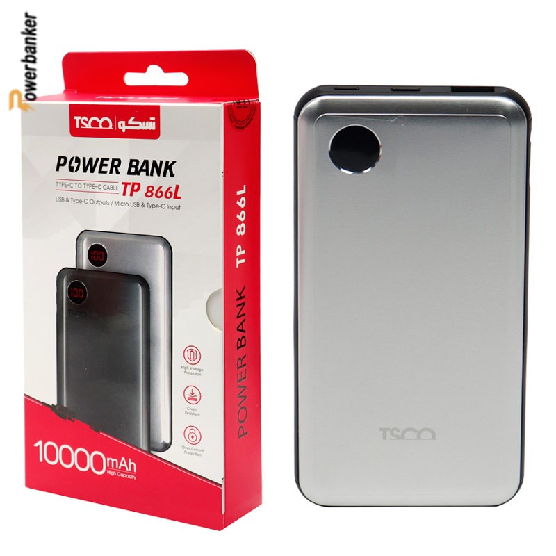 پاوربانک تسکو TSCO TP866L 10000mAh - فست شارژ